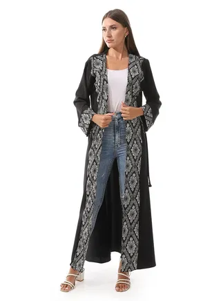 Pattern Long Cardigan 