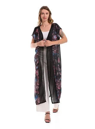 Standard Fit Sleeveless Navy Blue Summer Cardigan 