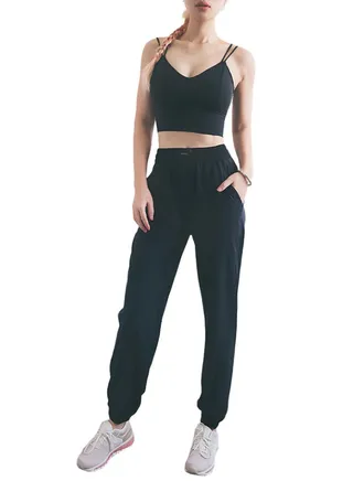 Comfy Drawstring Joggers Black 