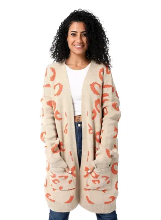 Womens Wool Open Cardigan 