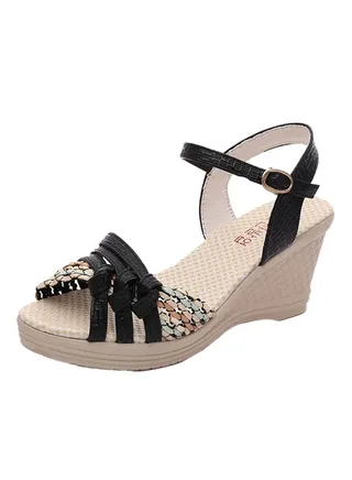 Open Toe Casual Sandal Black 