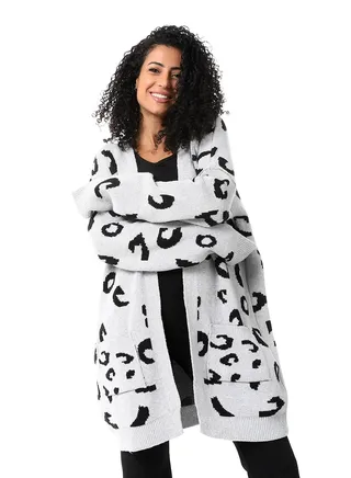 Womens Wool Open Cardigan 