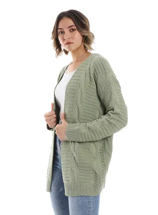 Womens Wool Open Cardigan 