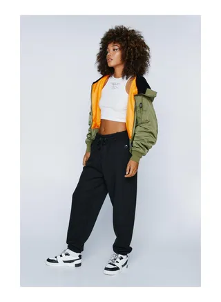 Tab Detail Cuffed Joggers 