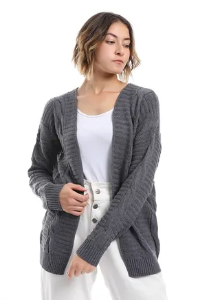 Womens Wool Open Cardigan 