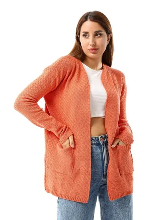 Womens Wool Open Cardigan 