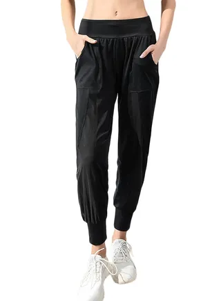Mesh Insert Sports Joggers Black 