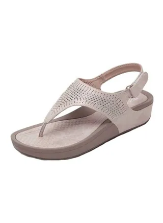Back Strap Casual Sandals Brown/Beige 