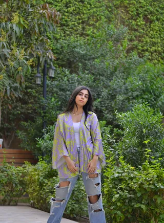 Cardigan Silk Puple 