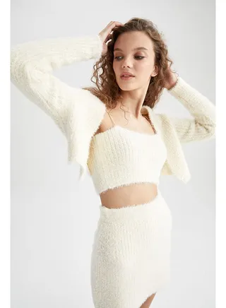 Woman Ecru Cardigan 
