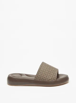 Women All-Over Print Slip-On Sandals 