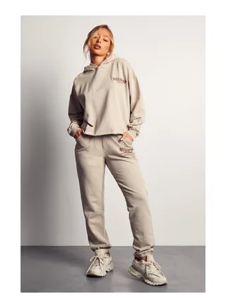 Acid Wash Embroidered Oversized Jogger 