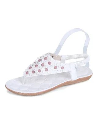 Soft Flat Casual Sandal White 