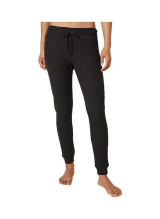 Living Easy Waffle Knit Joggers Black 
