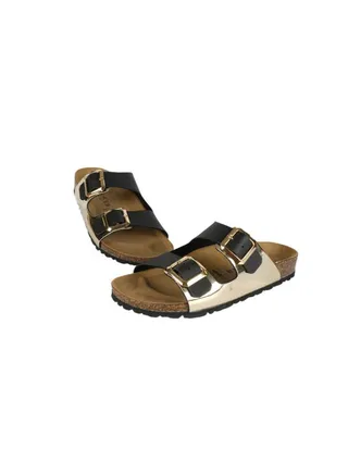 Biochic Ladies Double Strap Sandals 012-444 1800Q-Platin 