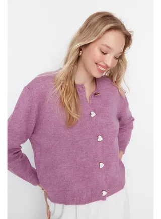 Cardigan - Purple - Slim fit 