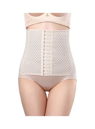 Hollow Out Corset Beige 
