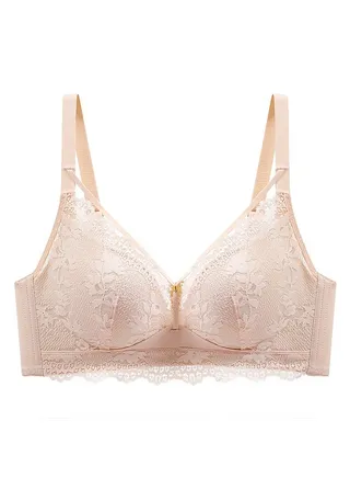 Traceless, underwire lace lingerie bra. 
