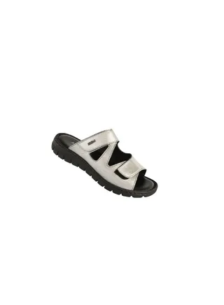 Ladies Flat  Sandals 93447-AR Platin 