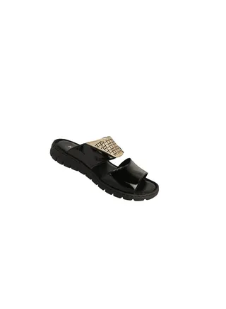 Josef Seibel Ladies Flat  Sandals 93463-AR Black / Gold 071-1998 