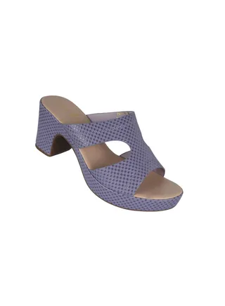 Michelle Morgan Ladies Block Heel Sandals  Purple 36 