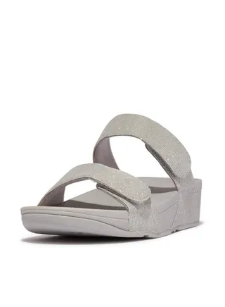 049-755 Fitflop Ladies Sandals FZ9-011 Lulu Adjustable Shimmerlux Silver 
