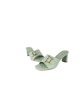 Michelle Morgon Ladies Block Heel Sandals MInt Green 092-2270 
