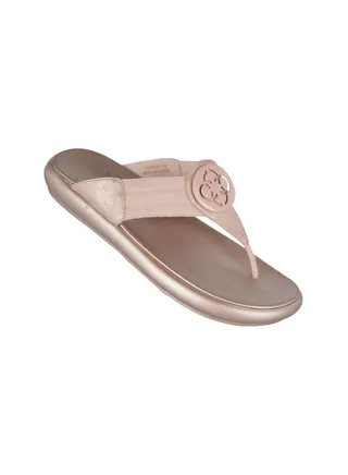 Michelle Morgan Ladies Elegant Thong Flat Heel Slipon Lt Pink 36 