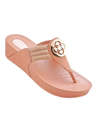 Lightweight Slip On Casual Sandals Peach 