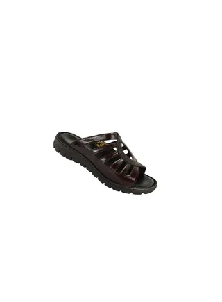 Ladies Flat  Sandals 93425-AR Bordo 