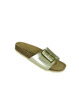 Biochic Ladies Single Broad Strap Sandals 012-479 1836-Platin 