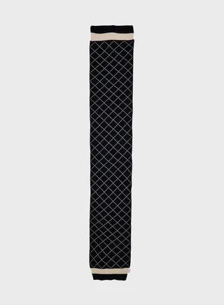 Knitted Plaid Winter Scarf