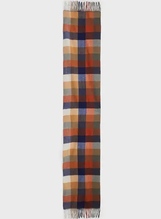 Plaid Tassel Detail Scarf