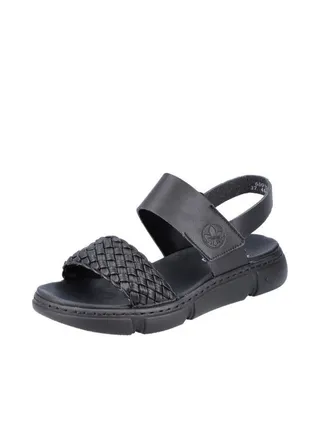 Rieker Ladies Casual Sandals 68983-00 Clara Black 116-1124 