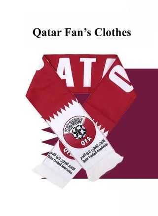 Qatar Chearing Scarf for Fans Neck Scarf Events Scarfs Patriots Knit Scarf Bunting Scarf for Sports Fans 