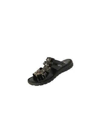 Josef Seibel Ladies Flat  Sandals 93435-AR Black / Gold 071-2009 