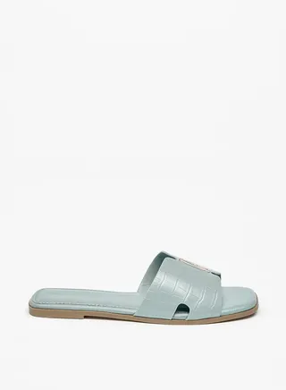 Women Textured Slip-On Sandals 