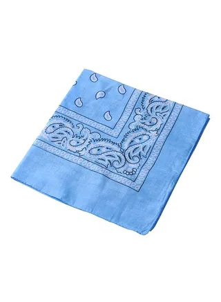 Paisley Print Bandana Sky Blue 