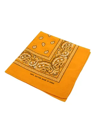 Printed Hip Hop Square Bandana Orange 