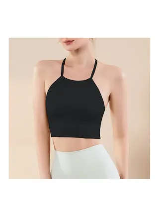 Straps cross running quick dry gym clothes tight yoga sports vest. 