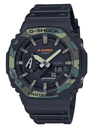 Round Shape Resin Band Analog & Digital Wrist Watch 52 mm - Black - GA-2100SU-1ADR 