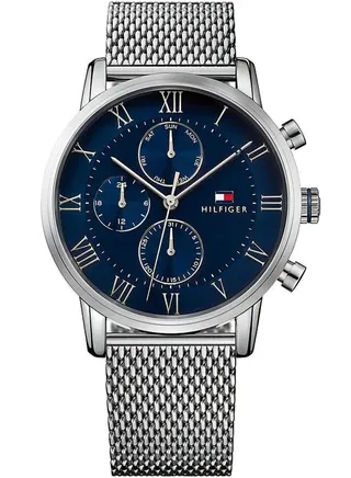 Tommy Hilfiger Men's Blue Dial Stainless Steel Watch - 1791398 