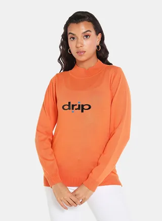 Casual Pullover Neon Orange 