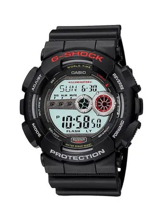 Men's Casio Sport Round Shape Resin Band Digital Wrist Watch 55 mm - Black - GD-100-1ADR 