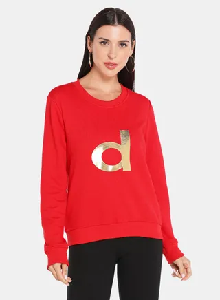 Pop-Over Pullover Red 