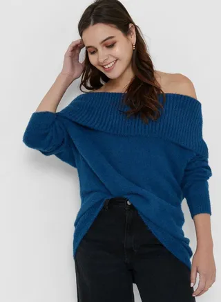 Solid Design Long Sleeves Pullover Gibraltar Sea 