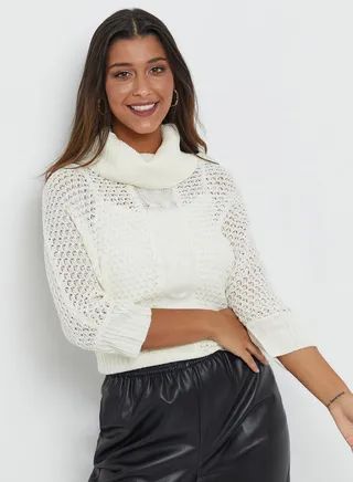 Solid Textured Pullover Marshmallow 
