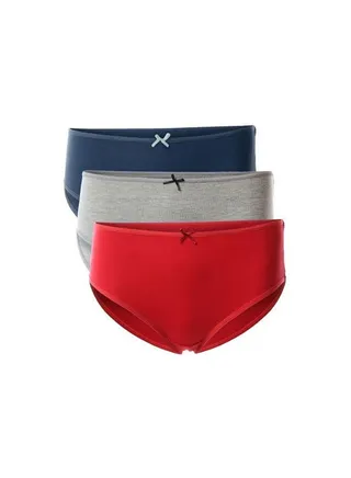 Casual Plain Basic  High-Rise Underwear Set Multicolour 