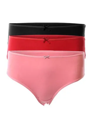 Casual Plain Basic  High-Rise Underwear Set Multicolour 