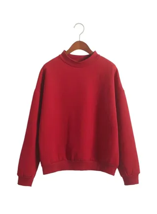 Thicken Warm Long Sleeve Pullover Red 